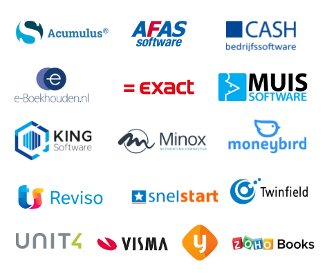 Wij verwerken de aangeleverde stukken in het gewenste boekhoudpakket